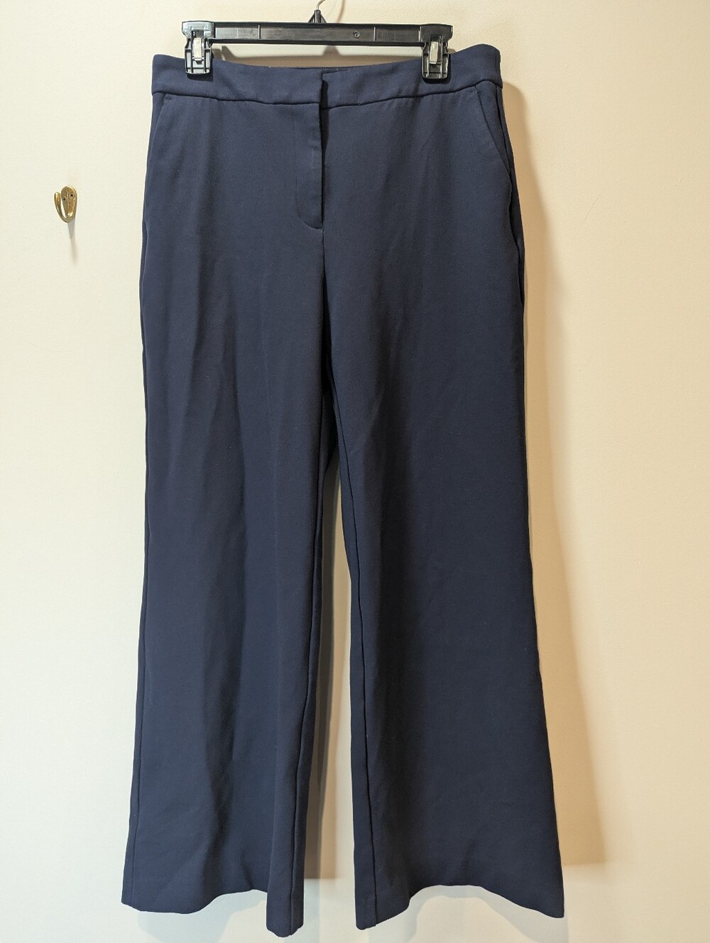 FLAWED Boden Navy Blue High Rise Wide Leg Dress Pants Trousers Size 10P Petite